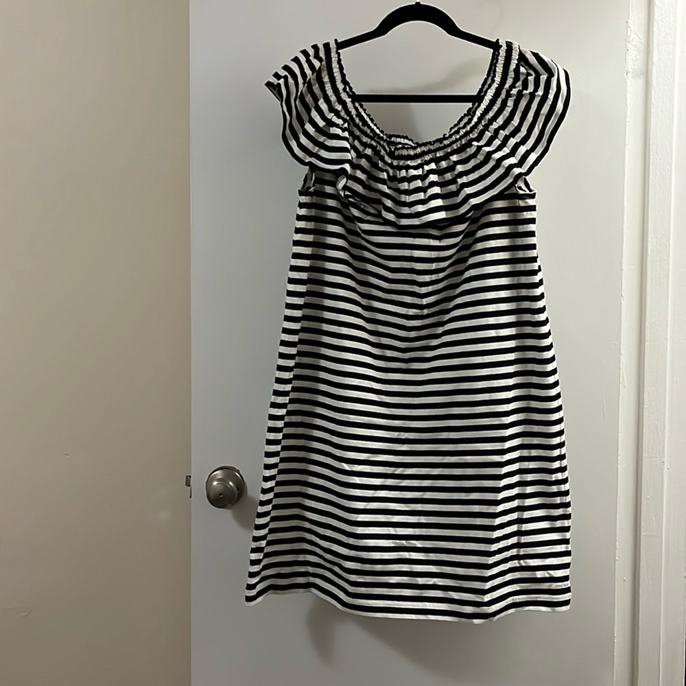 Kate Spade black & white striped dress size XL